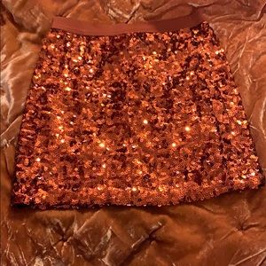 Forever 21: mini copper sequin skirt